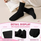 Womens Cosy Socks 4 Pairs Ultra Soft Warm & Fluffy Black Sleep bed Sock with Thermal Insulation for Indoor Loungewear UK Size 4-8 by Sock Stack Black Socks