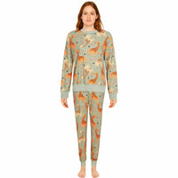 Womens Printed Fleece Pyjama Set Soft & Warm Sleepwear Loungewear Nightwear Long Sleeve Top Ladies Animal Print Pjs by Daisy Dreamer Giraffe / S Pyjama set