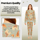 Womens Printed Fleece Pyjama Set Soft & Warm Sleepwear Loungewear Nightwear Long Sleeve Top Ladies Animal Print Pjs by Daisy Dreamer Pyjama set
