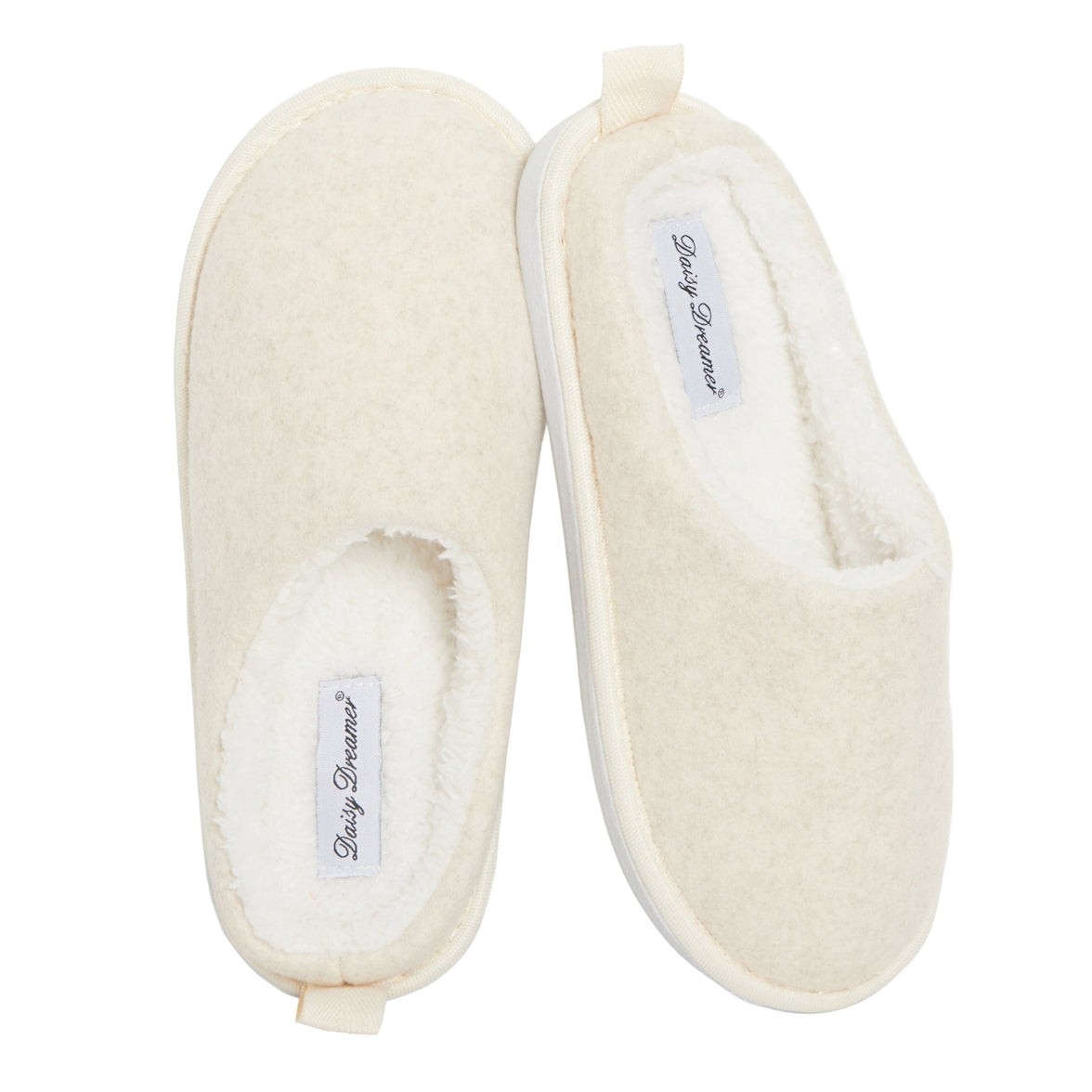 Womens Slippers Slip On Soft Mules with Memory Foam Warm Lined Indoor House Shoes Non Slip Sole Ladies Slipper Pair by Daisy Dreamer Oatmeal / 3 Slippers