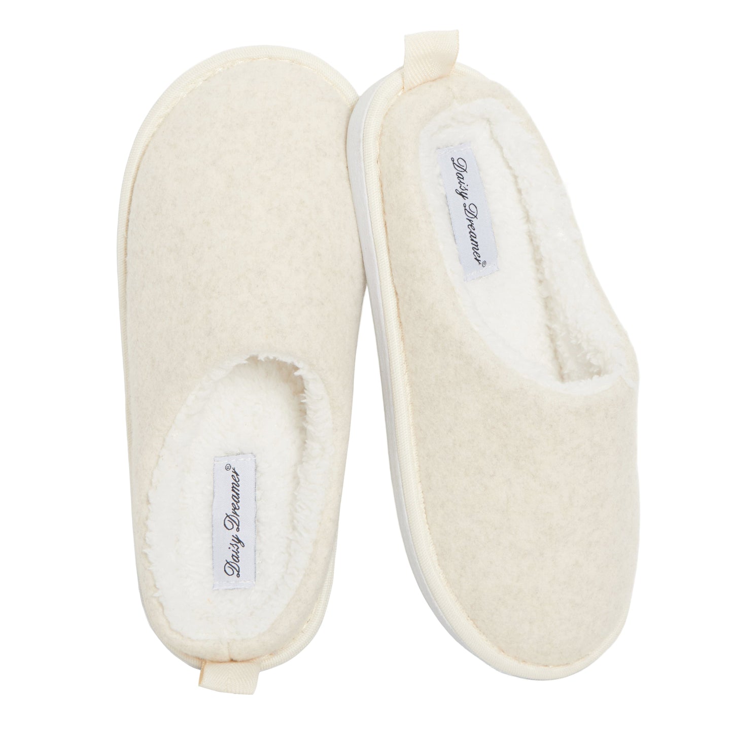 Womens Slippers Slip On Soft Mules with Memory Foam Warm Lined Indoor House Shoes Non Slip Sole Ladies Slipper Pair by Daisy Dreamer Oatmeal / 3 Slippers