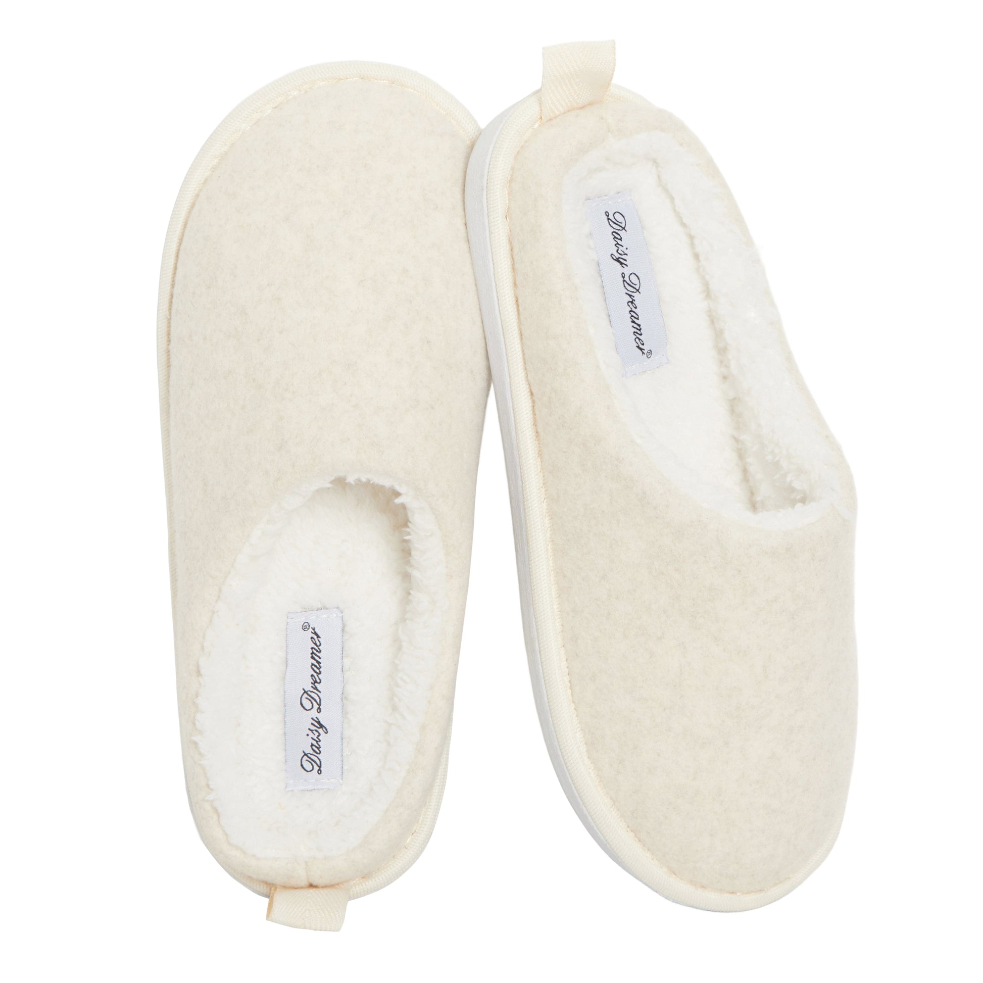 Womens Slippers Slip On Soft Mules with Memory Foam Warm Lined Indoor House Shoes Non Slip Sole Ladies Slipper Pair by Daisy Dreamer Oatmeal / 3 Slippers