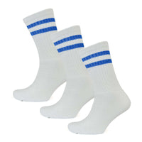 10 Pairs Men's Cotton Rich Striped Sport Socks Moisture-Wicking Reinforced Heel Toe for Running Hiking Football Outdoor Black White Grey UK 6-11 by Sock Stack Socks