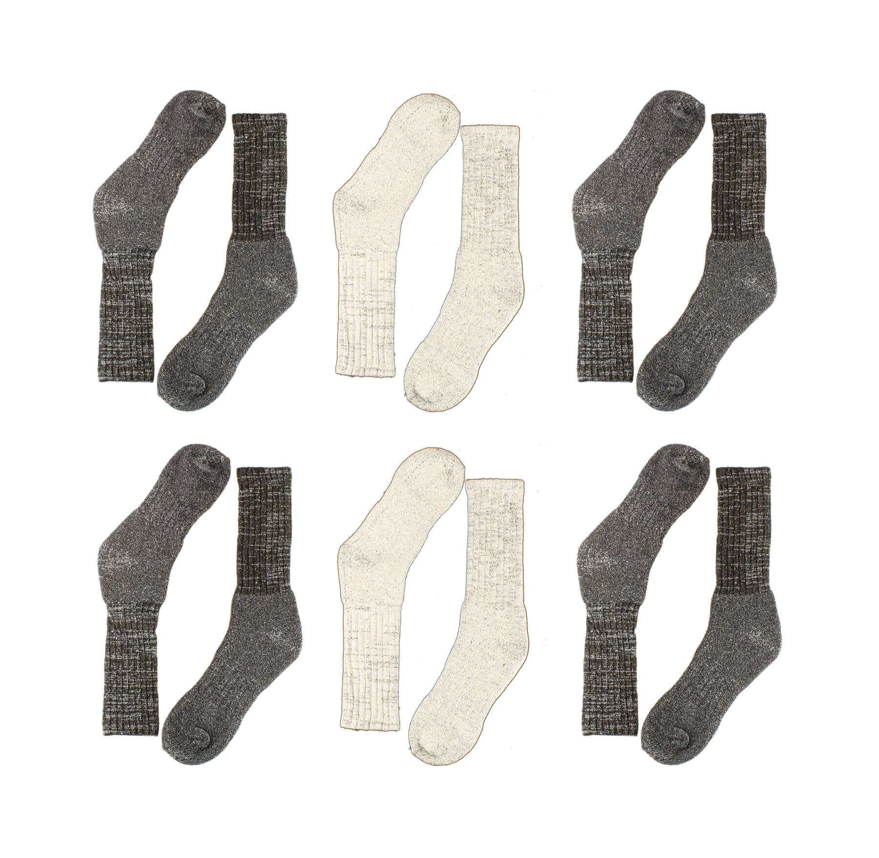 12 Pack Men's Thermal Merino Wool Work Boot Socks Reinforced Heel and Toe Warm Breathable for Hiking Winter Wear Moisture-Wicking Odor-Resistant by Sock Stack. Buy now for £7.00.