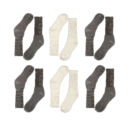 12 Pack Men's Thermal Merino Wool Work Boot Socks Reinforced Heel and Toe Warm Breathable for Hiking Winter Wear Moisture-Wicking Odor-Resistant by Sock Stack. Buy now for £7.00.