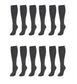 12 Pairs Girls Cotton Rich Long School Socks Durable Comfortable Breathable Sculpted Heels and Toes Sizes 9-12 12-3 4-6 Navy Grey Black White by Sock Stack. Buy now for £13.00.