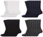 12 Pairs Kids Cotton School Socks Breathable Durable Ankle Socks Boys Girls Uniform Navy Grey Black White Sizes 2 to 12 by Sock Stack. Buy now for £8.00.