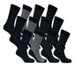 12 Pairs Men's Black Work Socks Comfort Fit with Combed Cotton Durable Construction Ultra-Smooth Flat Toe Seam Assorted Styles UK 6-11 by Sock Stack. Buy now for £8.00.
