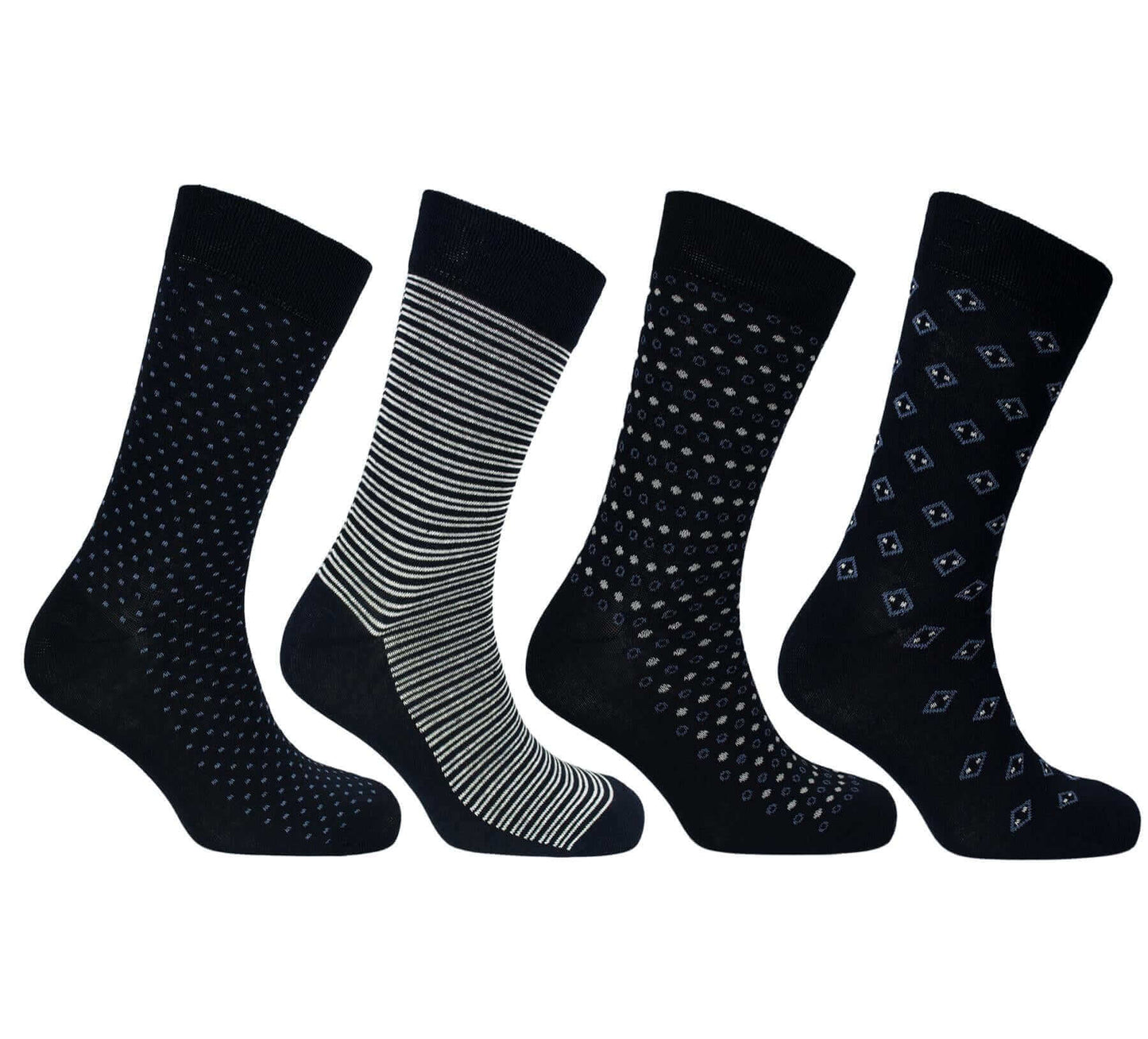 12 Pairs Men's Black Work Socks Comfort Fit with Combed Cotton Durable Construction Ultra-Smooth Flat Toe Seam Assorted Styles UK 6-11 by Sock Stack. Buy now for £8.00.