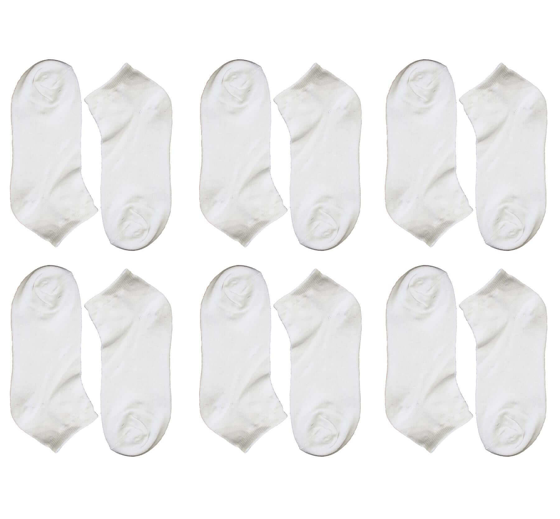 12 Pairs Mens Breathable Sport Trainer Socks with Arch Brace Support and Anti-Crimping Design for Running Gym Workouts Durable Cotton Blend White and Black Sizes UK 6-11 by Sock Stack. Buy now for £7.00.
