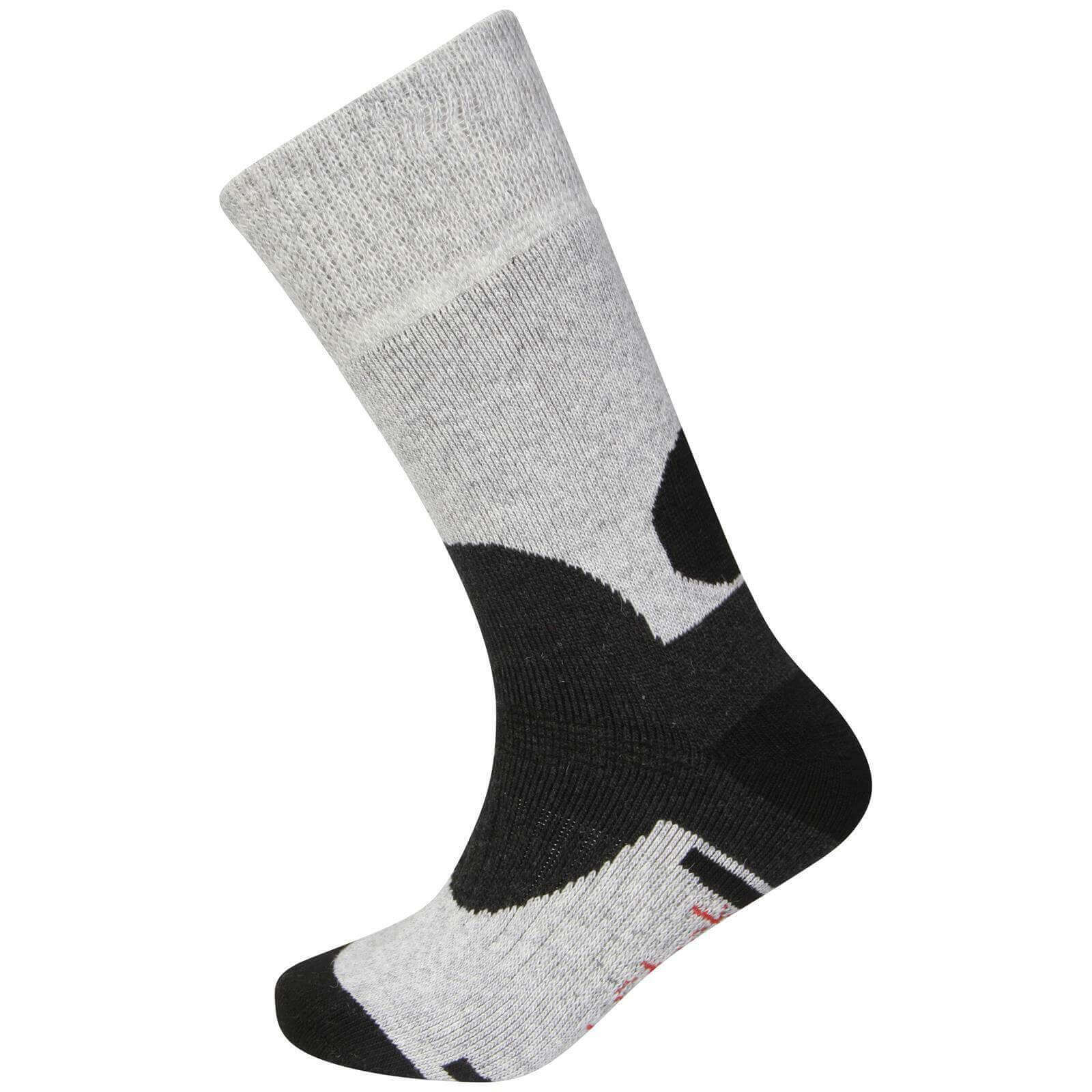 12 Pairs Mens Wool Hiking Work Boot Socks with Padded Sole Reinforced Heel and Toe for Ultimate Comfort and Durability Black and Grey UK 6-11 EU 39-45 Sock Stack. Buy now for £8.00.