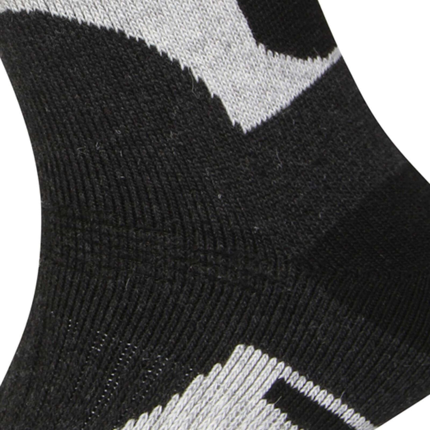12 Pairs Mens Wool Hiking Work Boot Socks with Padded Sole Reinforced Heel and Toe for Ultimate Comfort and Durability Black and Grey UK 6-11 EU 39-45 Sock Stack. Buy now for £8.00.