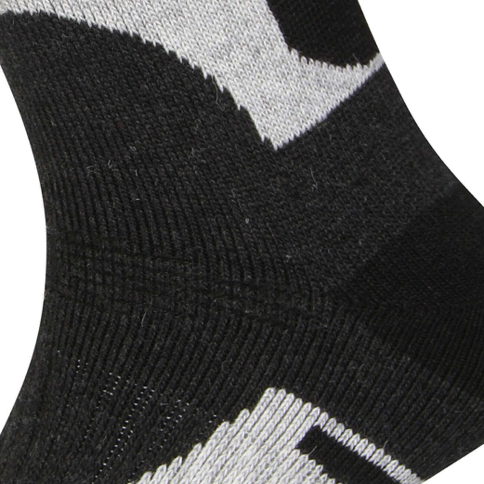 12 Pairs Mens Wool Hiking Work Boot Socks with Padded Sole Reinforced Heel and Toe for Ultimate Comfort and Durability Black and Grey UK 6-11 EU 39-45 Sock Stack. Buy now for £8.00.