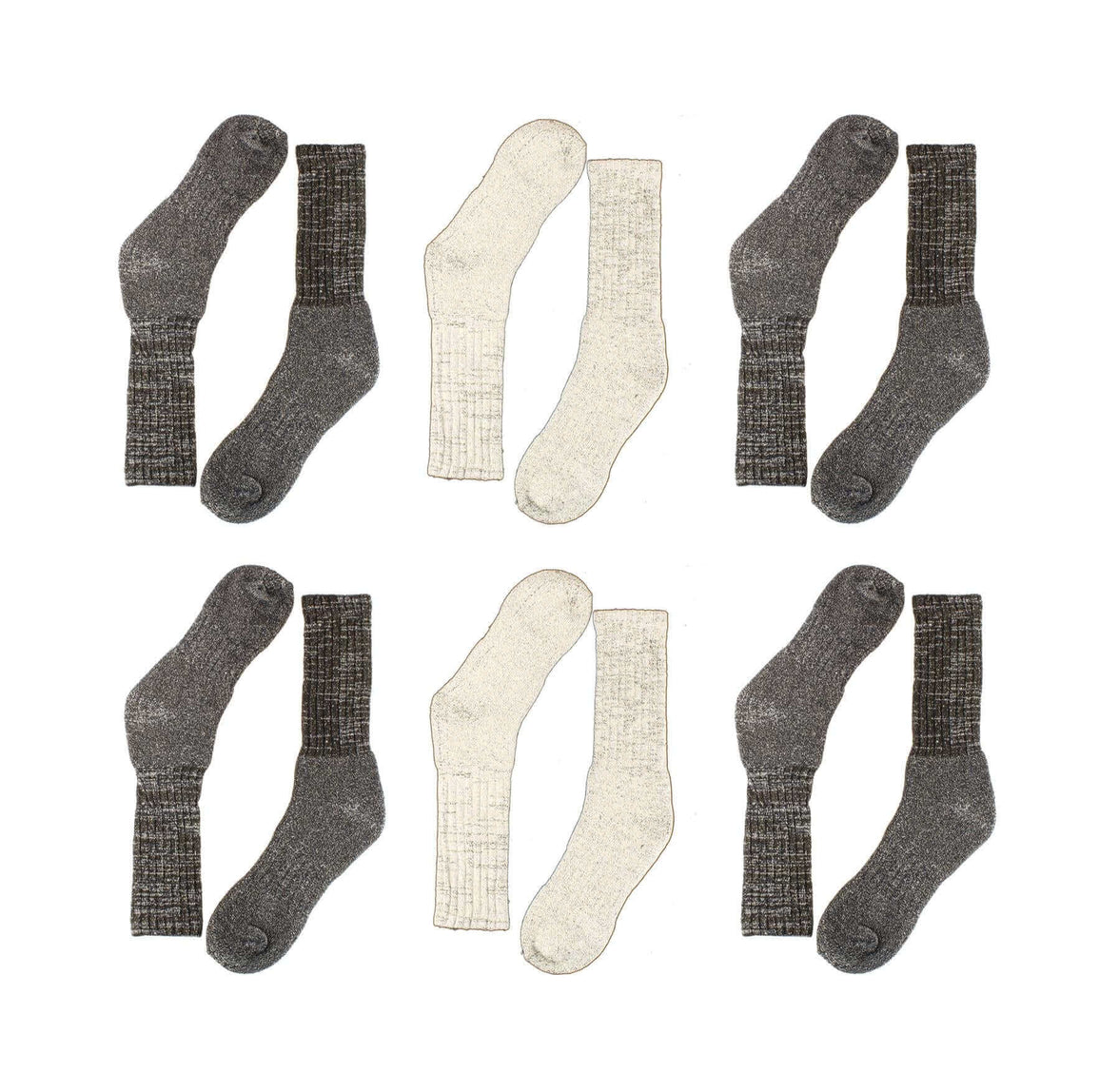 12 Pack Men's Thermal Merino Wool Work Boot Socks Reinforced Heel and Toe Warm Breathable for Hiking Winter Wear Moisture-Wicking Odor-Resistant by Sock Stack STYLE 1 / 6-11 Socks