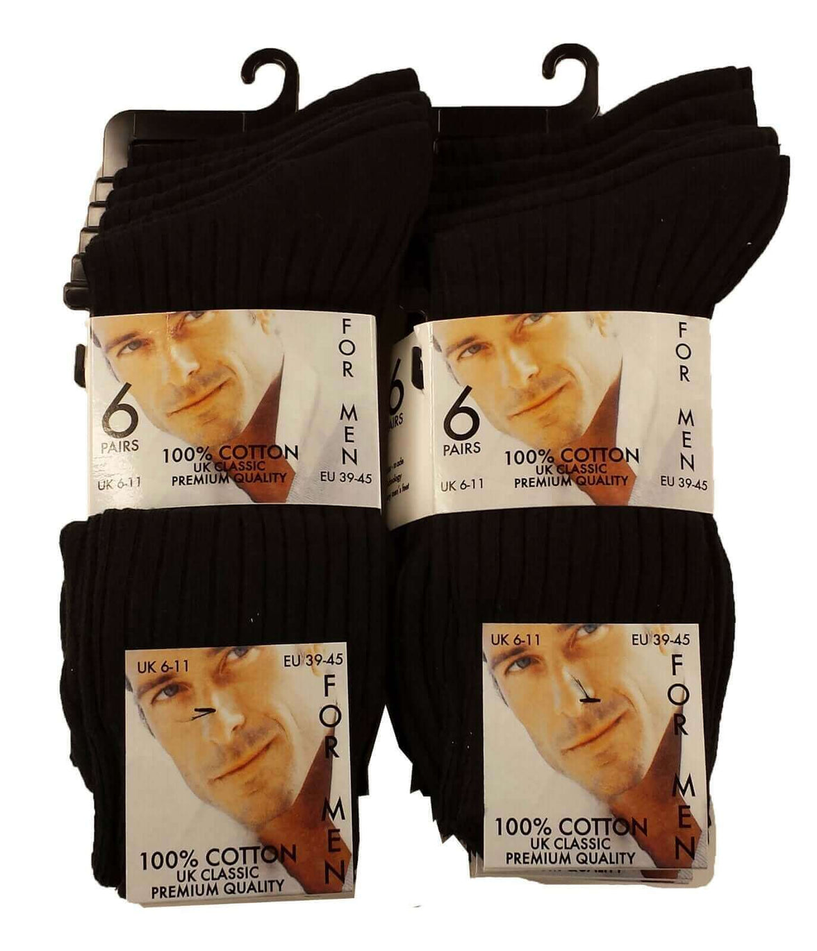12 Pairs Men's 100 Cotton Moisture-Wicking Antibacterial Dress Work Socks Assorted Brown Black Comfortable All Day Wear Sustainable by Sock Stack BLACK / 6-11 Socks