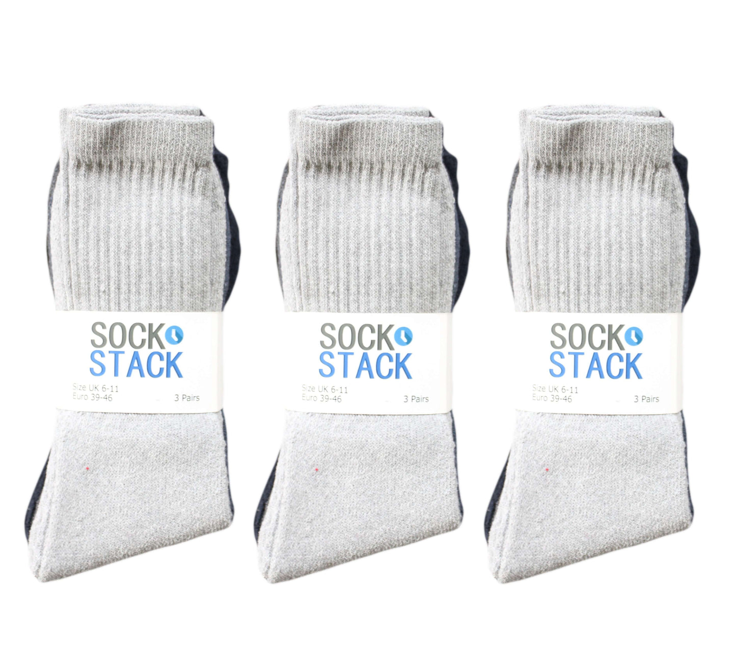 15 Pairs Mens Cotton Rich Sport Socks Running Hiking Football Cushioned Anti-Blister Moisture-Wicking Breathable Comfortable UK Sizes 6-11 by Sock Stack. Buy now for £8.00.