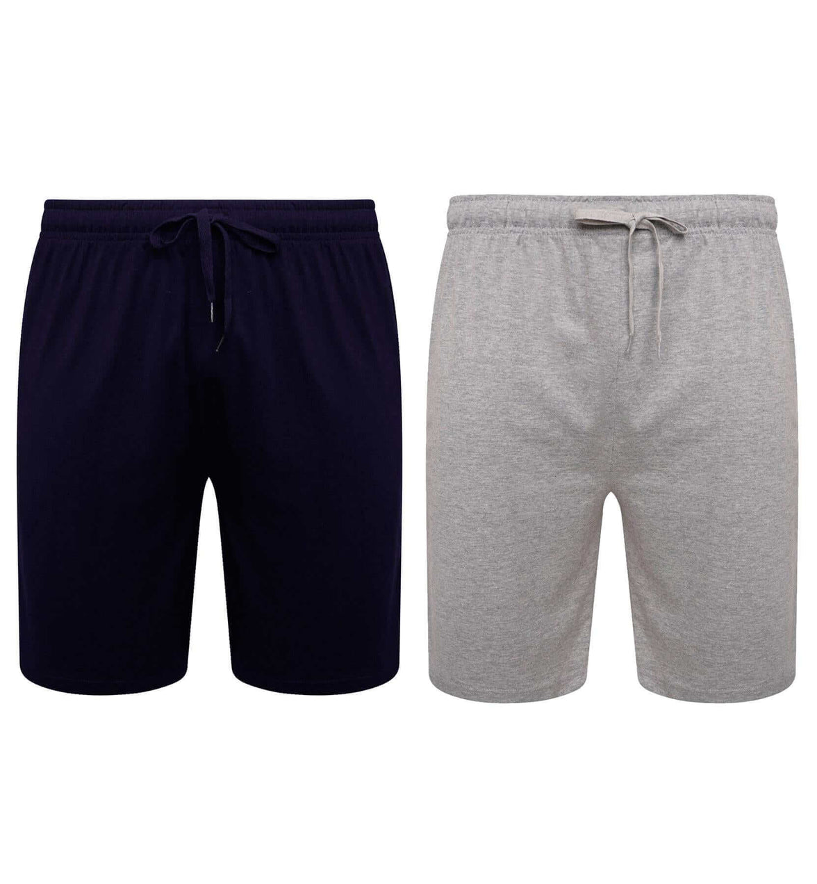 2 Pack Men's Cotton Lounge Shorts Stretchable Available in Black Navy Grey Durable and Cozy Loungewear Medium to 5X-Large by Sock Stack NAVY / GREY / M Lounge Short