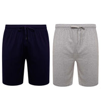 2 Pack Men's Cotton Lounge Shorts Stretchable Available in Black Navy Grey Durable and Cozy Loungewear Medium to 5X-Large by Sock Stack NAVY / GREY / M Lounge Short