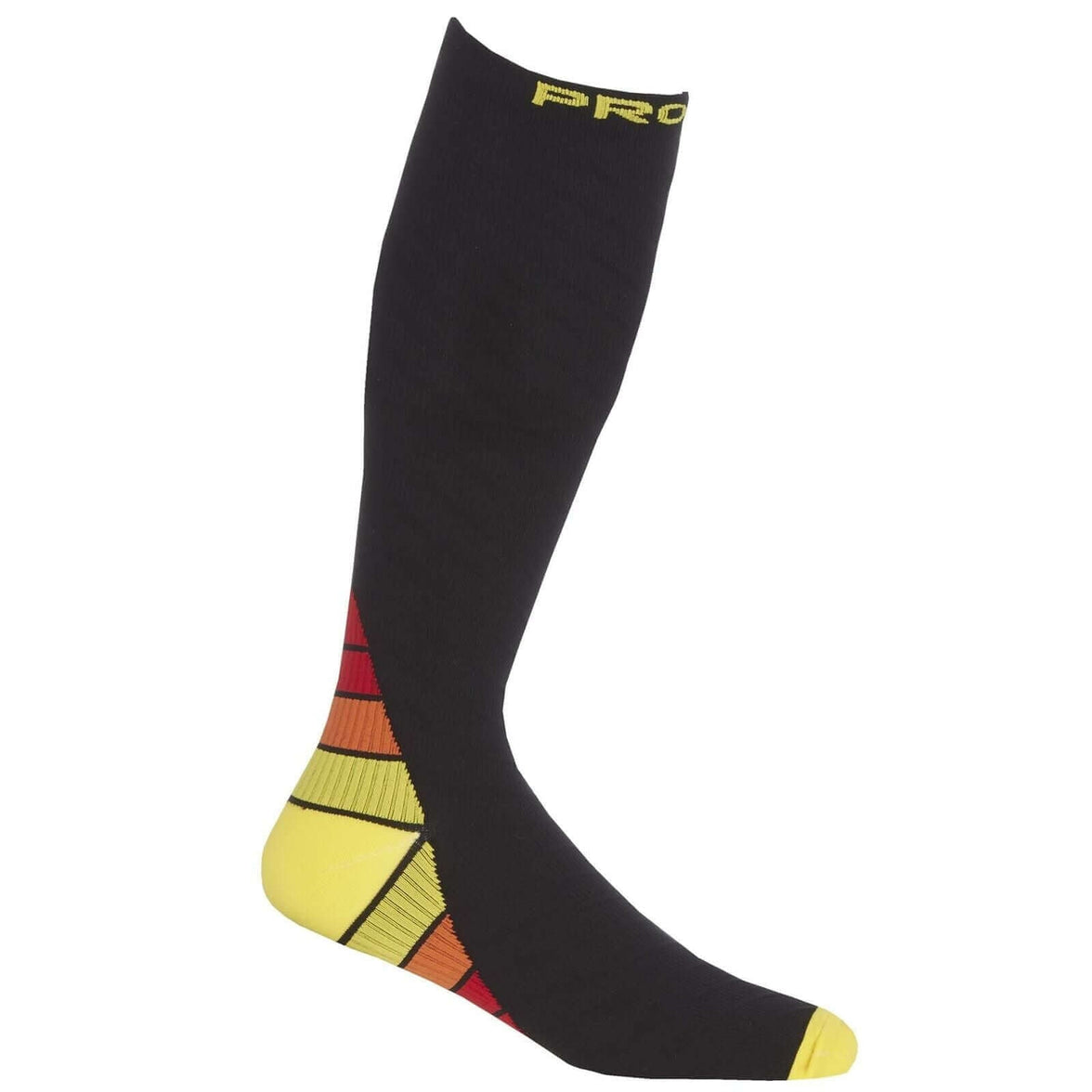 2 Pack Men's Long Compression Socks for Running and Training Breathable Anti-Crimp Design with Arch Brace Support Ideal for Sports and Recovery Black Assorted Toe Styles by Sock Stack BLACK / 6-11 Socks