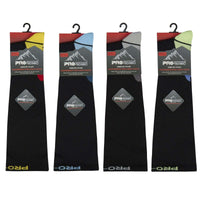 2 Pack Men's Long Compression Socks for Running and Training Breathable Anti-Crimp Design with Arch Brace Support Ideal for Sports and Recovery Black Assorted Toe Styles by Sock Stack BLACK / 6-11 Socks