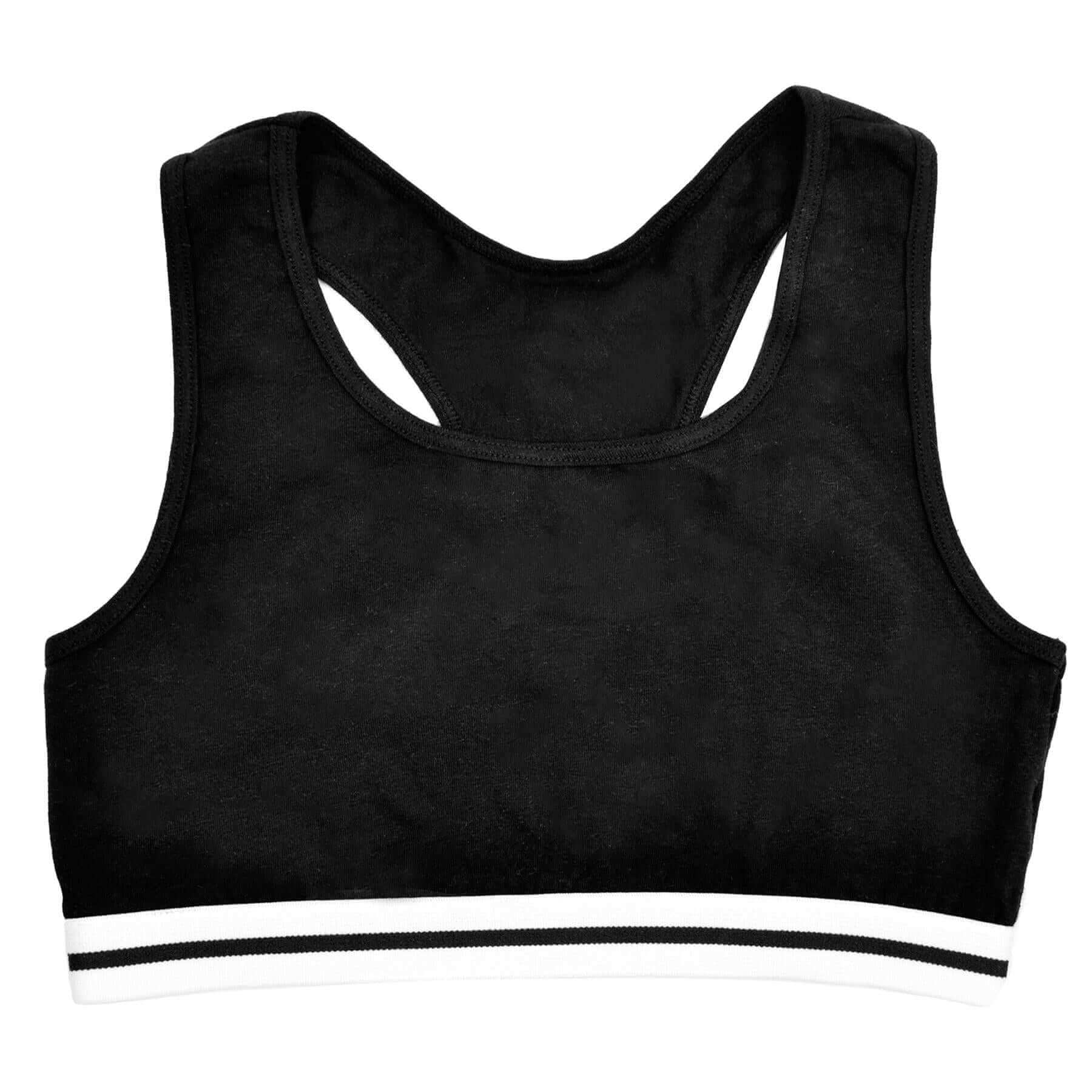 Pack Of 4 Girls Racer Back Crop Top Training Bra Seamless Sports Bralettes Children Active Teens Yoga Workout Vest Running. Buy now for £13.00. A Underwear by Daisy Dreamer. activewear, assorted, athletics, black, bras, breathable, childrens, clothing, co