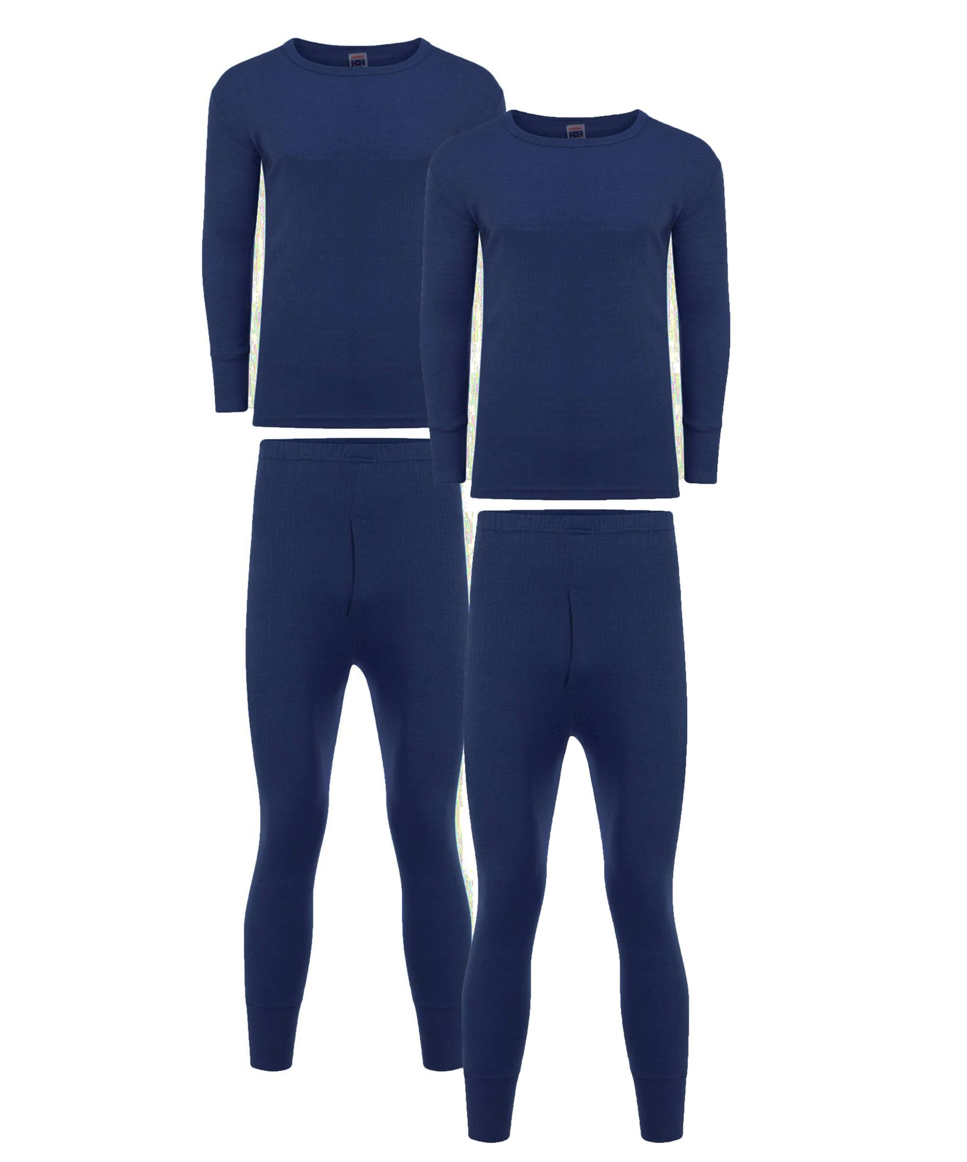 Lightweight Performance Long John Thermal Underwear - Black, Navy Blue 