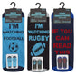 3 Pack Mens Novelty Slogan Socks Reinforced Heel Toe Cushioned Footbed Football Rugby Durable Cotton Assorted Styles Sock Stack. Buy now for £6.00.