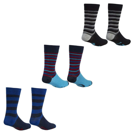 3 Pack Mens Novelty Slogan Socks Reinforced Heel Toe Cushioned Footbed Football Rugby Durable Cotton Assorted Styles Sock Stack. Buy now for £6.00.