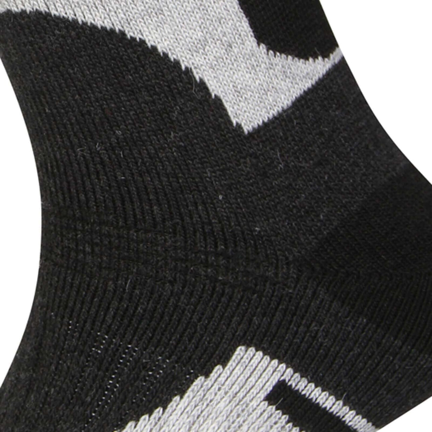 3 Pack Men's Wool Hiking Socks Reinforced Heel Toe Cushioned Arch Support Thermal Boot Socks Sizes UK 6-11 EU 39-45 Grey Black by Sock Stack. Buy now for £6.00.