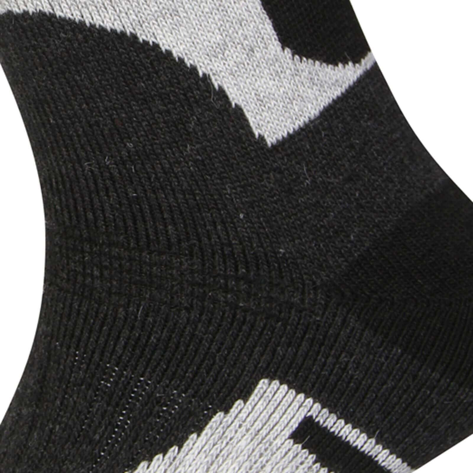3 Pack Men's Wool Hiking Socks Reinforced Heel Toe Cushioned Arch Support Thermal Boot Socks Sizes UK 6-11 EU 39-45 Grey Black by Sock Stack. Buy now for £6.00.