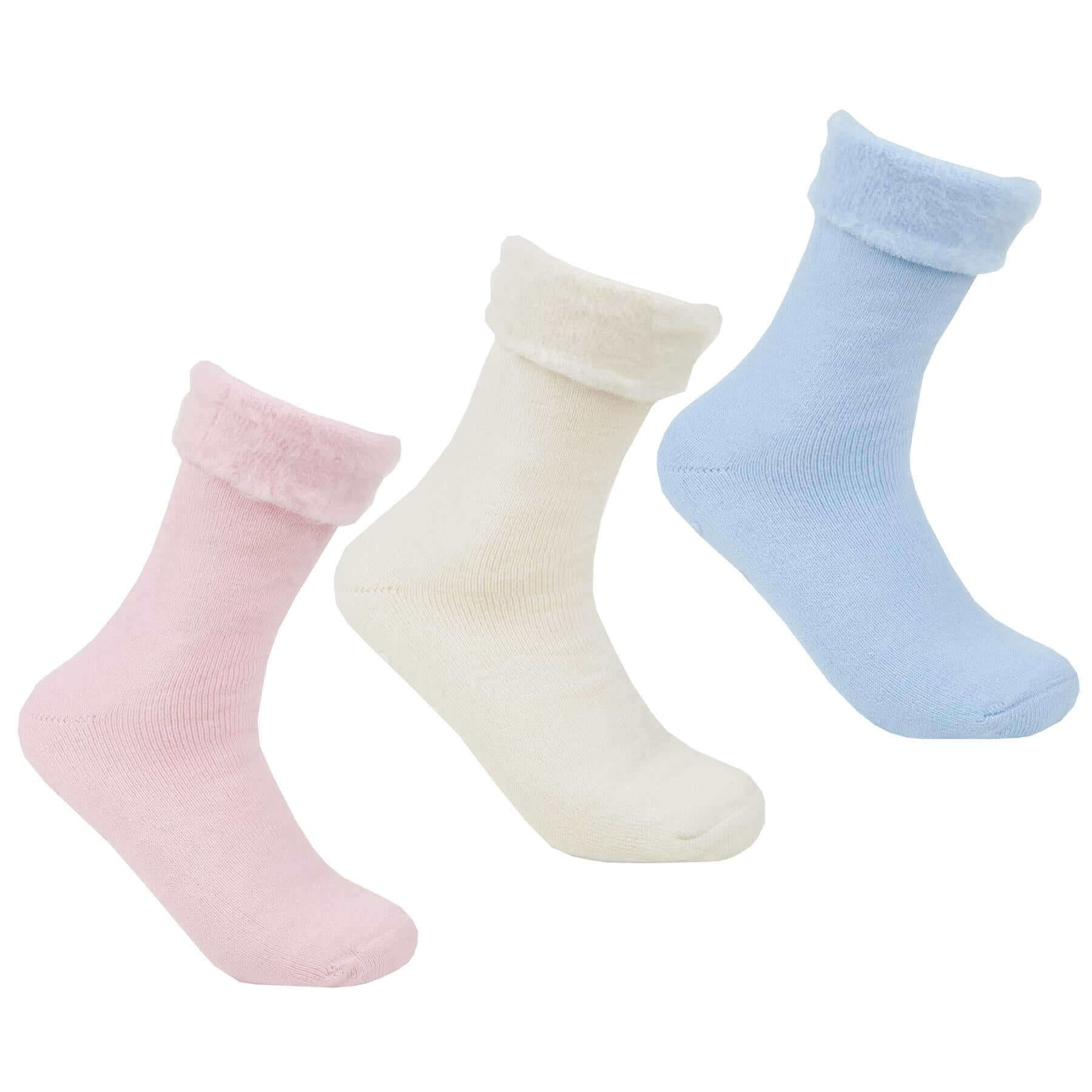 3 Pack Women's Non Slip Thermal Bed Socks Cozy Winter Slipper Socks with Silicone Grips Warm Ankle Coverage UK Sizes 4-8 Multiple Colors by Sock Stack. Buy now for £7.00.