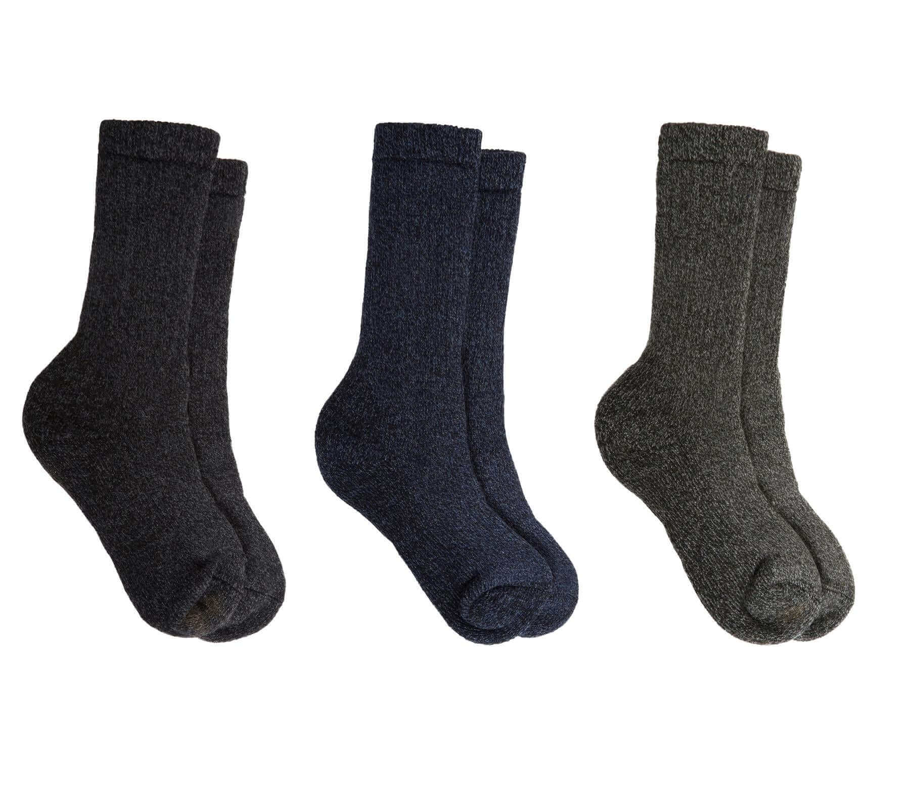 3 Pairs Mens Merino Wool Thermal Hiking Boot Socks Reinforced Heel Toe Cushioning Outdoor Work Running by Sock Stack. Buy now for £13.00.