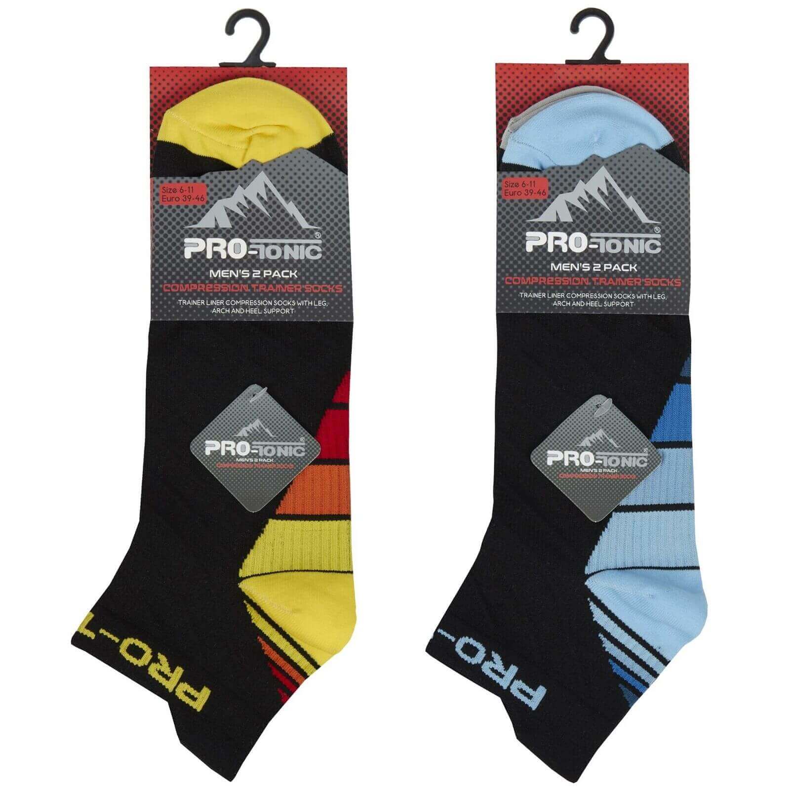 4 Pack Men's Compression Running Gym Socks Low-Cut Breathable Anti-Crimping Arch Support Durable Athletic Ankle Socks for Sports Casual Wear UK 6-11 Sock Stack. Buy now for £9.00.