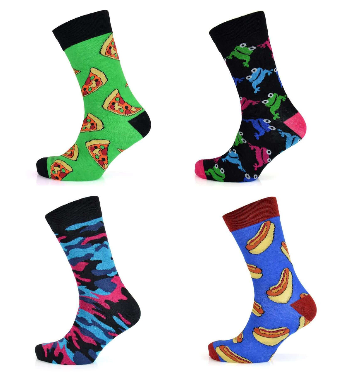 4 Pack Mens Christmas Socks Cotton Rich Fun Festive Designs Perfect Stocking Filler Holiday Gift UK 6-11 EUR 39-45 by Sock Stack NOVELTY (SS84) / 6-11 Socks