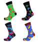4 Pack Mens Christmas Socks Cotton Rich Fun Festive Designs Perfect Stocking Filler Holiday Gift UK 6-11 EUR 39-45 by Sock Stack NOVELTY (SS84) / 6-11 Socks