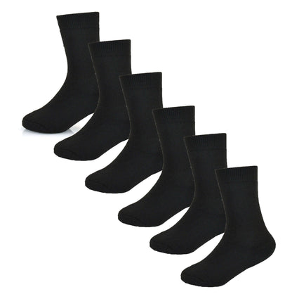 6 Pack Kids Thermal Socks Boys Girls Winter Boot Socks Non-Slip Cushioned Warm Durable Footwear Assorted Colors Sizes 4-13 Years by Heatwave Thermalwear. Buy now for £8.00.