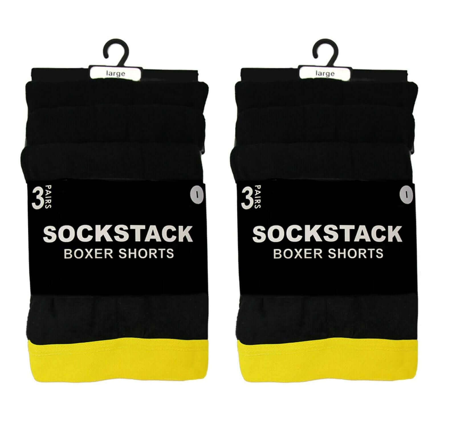 6-Pack Mens Cotton Stretch Boxer Shorts with Neon Waistband Comfortable Durable Breathable Trunk Style Everyday Wear by Sock Stack. Buy now for £10.00.