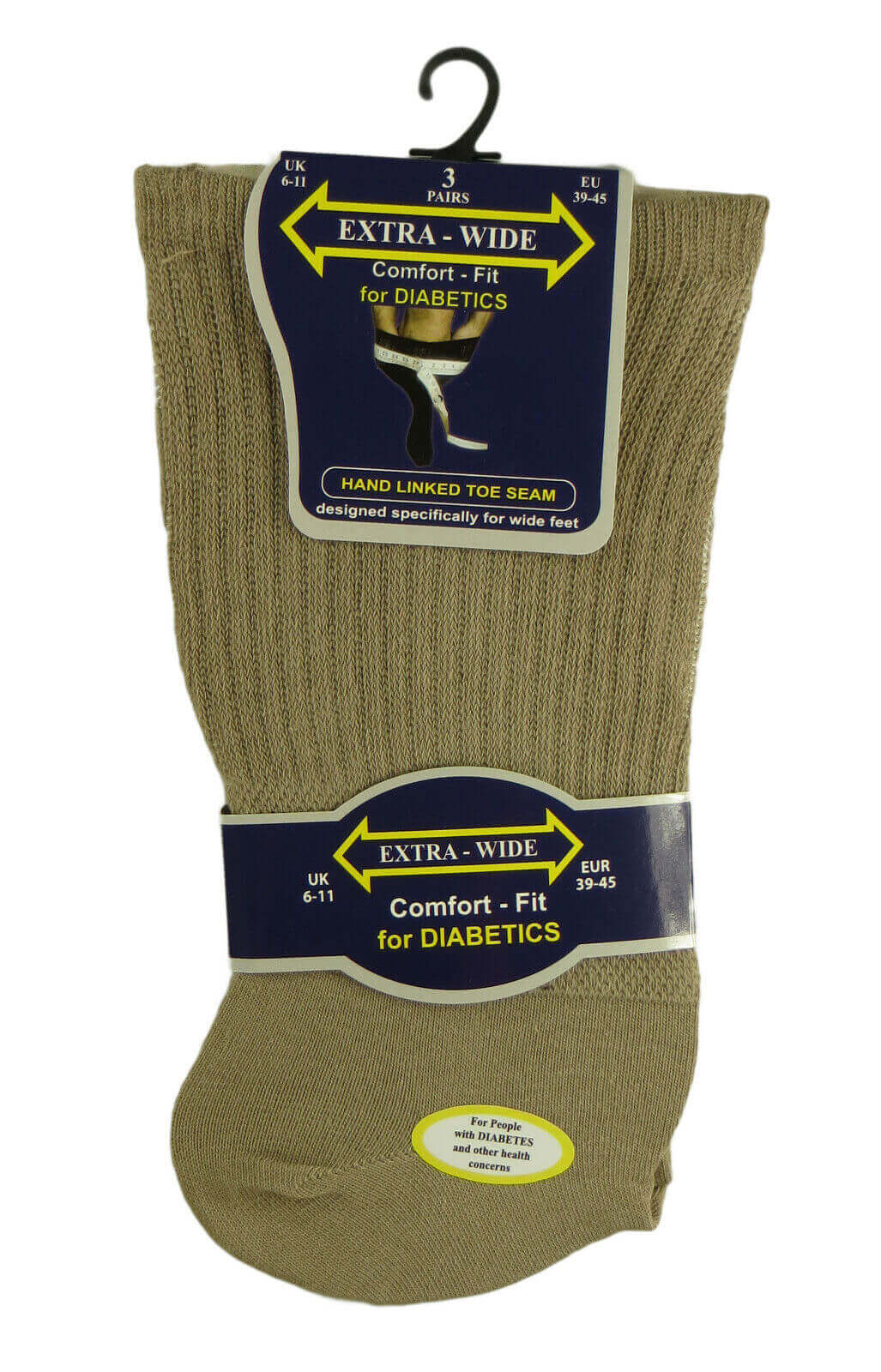 6 Pack Men's Extra Wide Non-Elastic Diabetic Socks Super Soft Breathable Moisture-Wicking Antibacterial Sustainable Cotton Black UK Sizes 6-11 by Sock Stack. Buy now for £10.00.