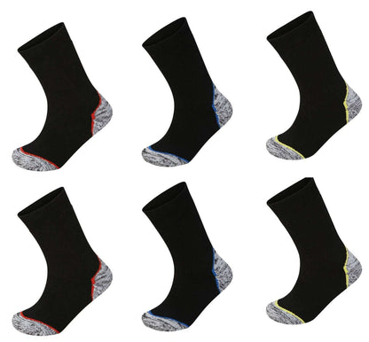 6 Pairs Anti Blister Men's Trekking Socks Reinforced Heel and Toe Cushioned Hiking Walking Work Boot Socks Sizes 6-11 Assorted Colors by Sock Stack. Buy now for £8.00.