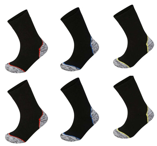 6 Pairs Anti Blister Men's Trekking Socks Reinforced Heel and Toe Cushioned Hiking Walking Work Boot Socks Sizes 6-11 Assorted Colors by Sock Stack. Buy now for £8.00.