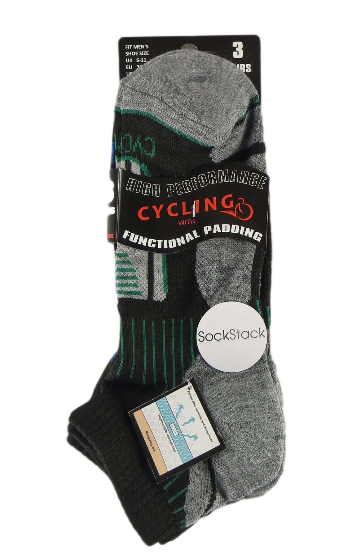 6 Pairs Mens Athletic Low-Cut Trainer Sport Socks for Running Cycling Gym Compression Moisture-Wicking with Arch Support by Sock Stack. Buy now for £5.00.