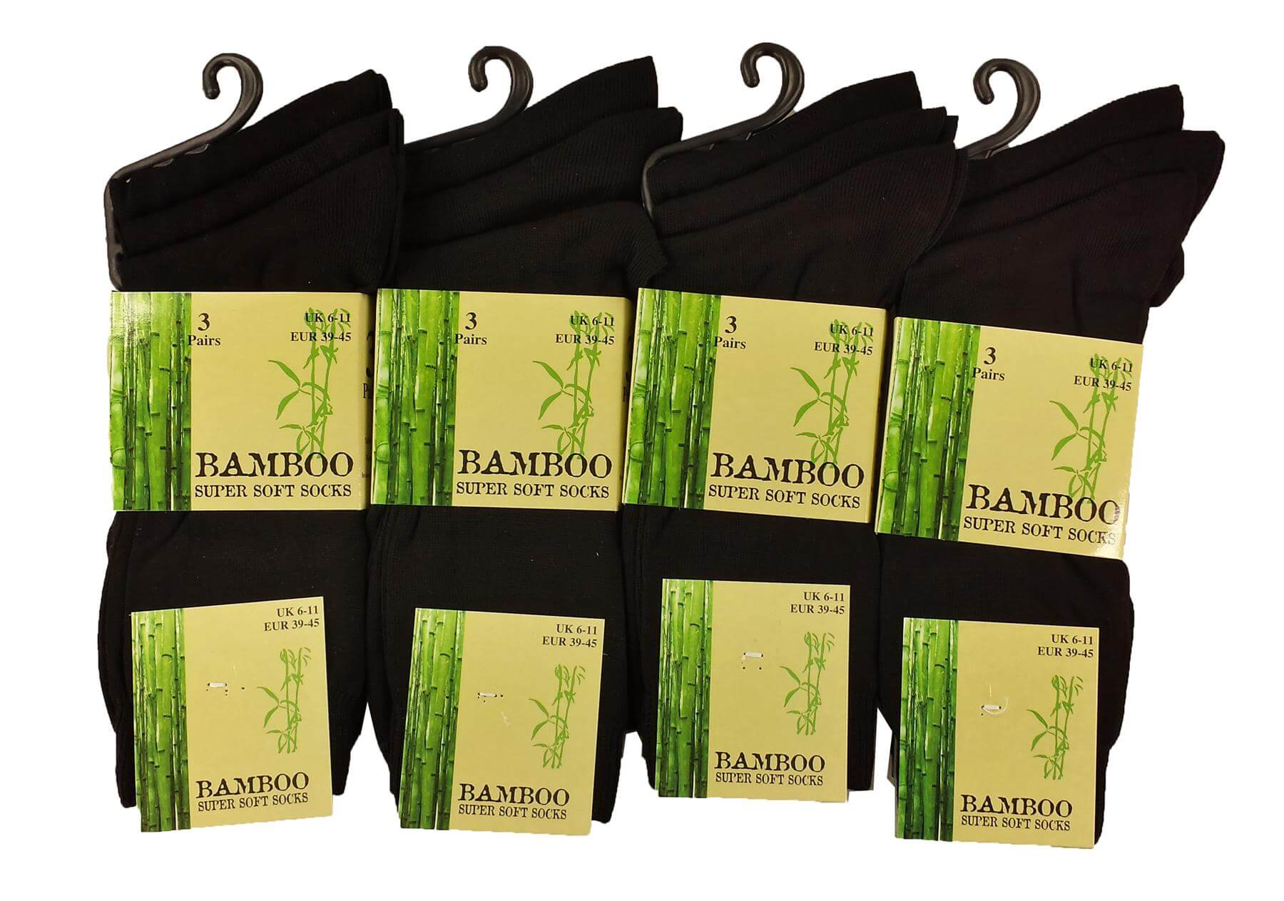 6 Pairs Men's Bamboo Socks Super Soft Anti Bacterial Moisture Wicking Breathable Comfort Reinforced Heel and Toe UK Sizes 6-11 Assorted Colours or Black by Sock Stack. Buy now for £8.00.