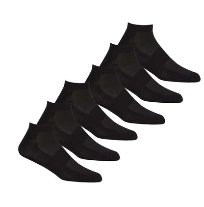 6 Pairs Mens Bamboo Sports Liner Socks Antibacterial Moisture Wicking Hypoallergenic for Gym Running Summer Sensitive Skin Black White Grey UK 6-11 by Sock Stack. Buy now for £7.00.