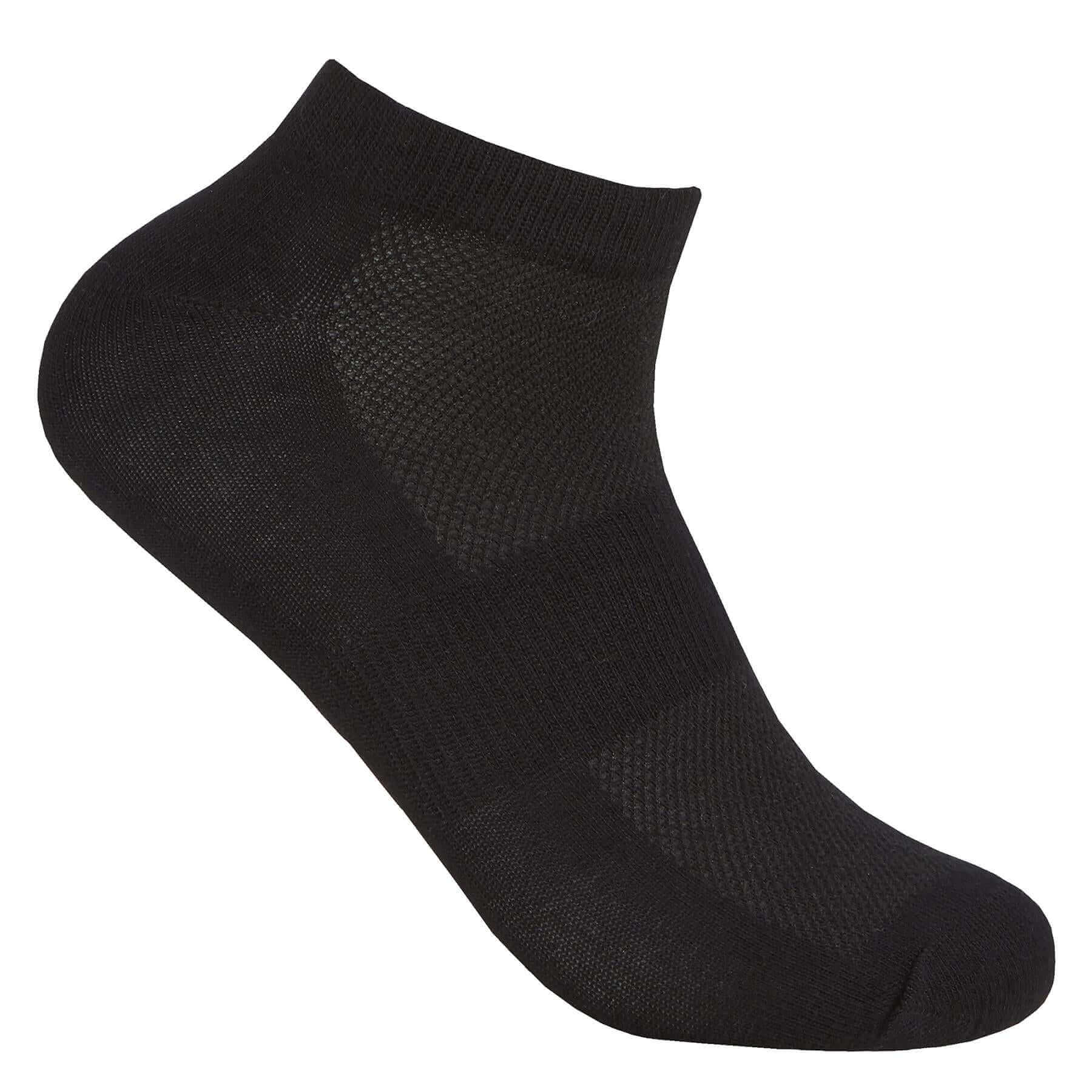 6 Pairs Mens Bamboo Sports Liner Socks Antibacterial Moisture Wicking Hypoallergenic for Gym Running Summer Sensitive Skin Black White Grey UK 6-11 by Sock Stack. Buy now for £7.00.
