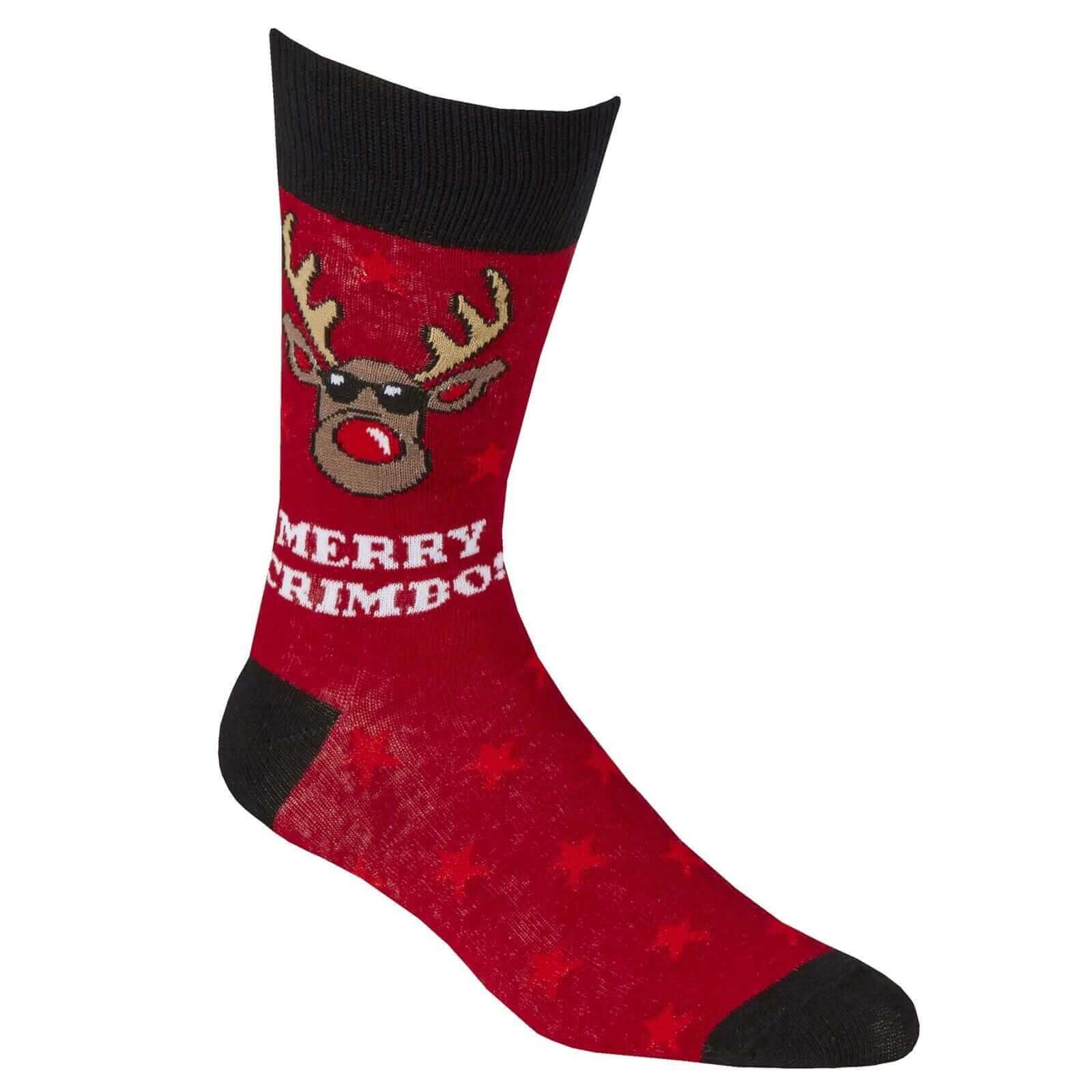 6 Pairs Men's Christmas Socks Collection Novelty Festive Designs Cotton Rich Santa Rudolph Beer Xmas Pudding Comfortable Holiday Socks by Sock Stack UK 6-11 EUR 39-45. Buy now for £10.00.