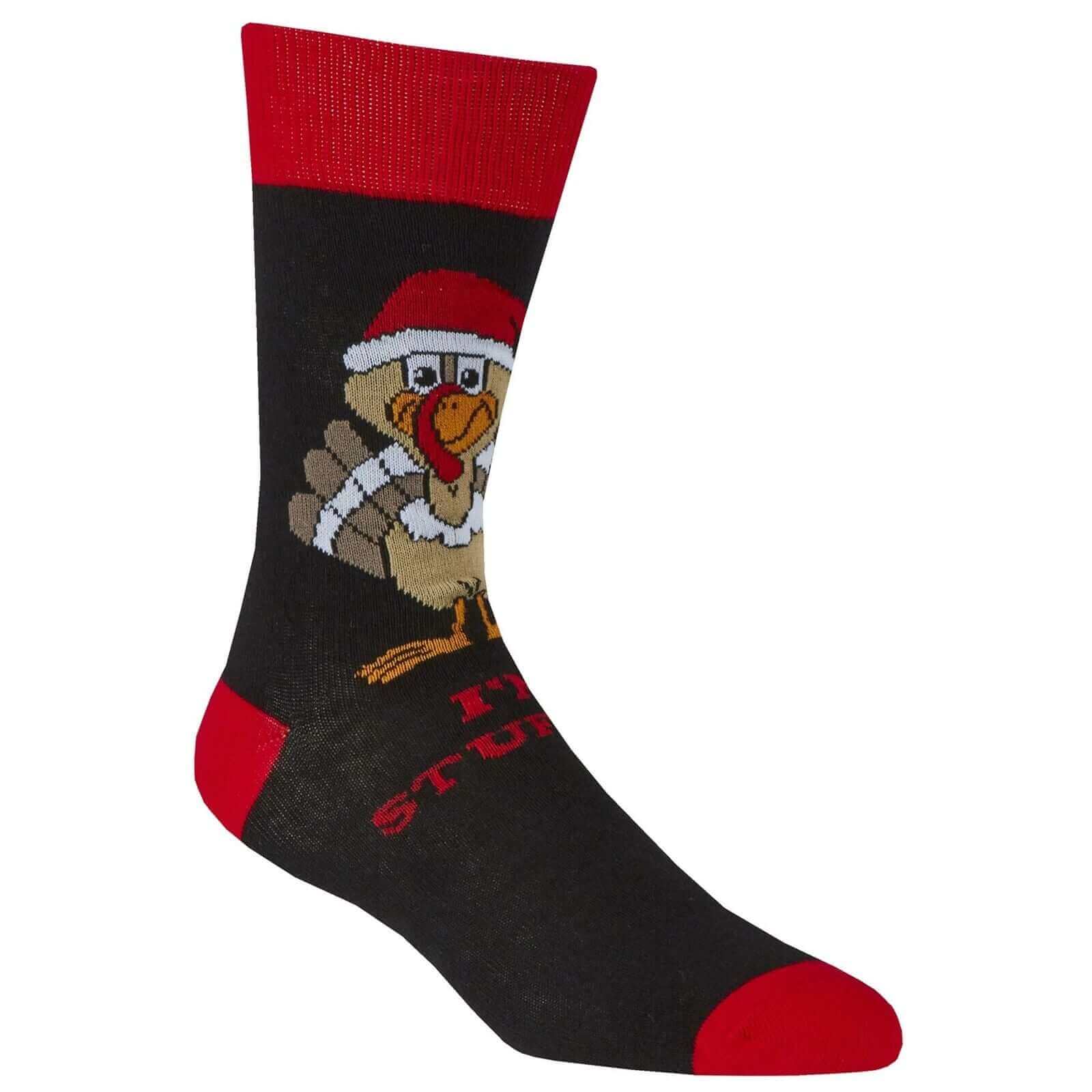 6 Pairs Men's Christmas Socks Collection Novelty Festive Designs Cotton Rich Santa Rudolph Beer Xmas Pudding Comfortable Holiday Socks by Sock Stack UK 6-11 EUR 39-45. Buy now for £10.00.