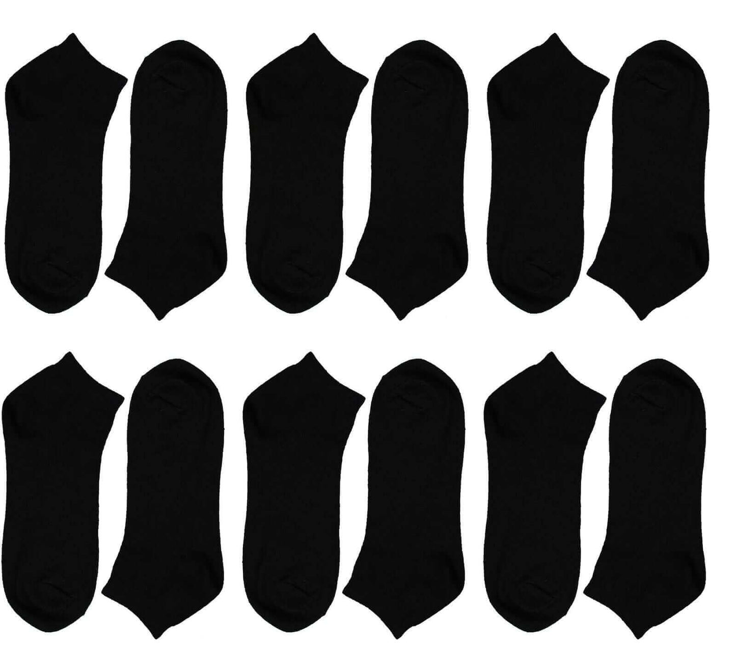 6 Pairs Mens Lightweight Breathable Cotton Blend Ankle Trainer Socks with Arch Support for Running Gym Everyday Wear in Black White Navy Grey Sizes UK 6-11 EUR 39-45 by Sock Stack. Buy now for £5.00.