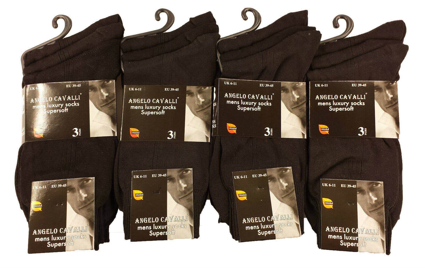 6 Pairs Mens Luxury Super Soft Cotton Modal Dress Socks Lightweight Comfortable Breathable Formal Business Socks in Assorted Colours UK Sizes 6-11 EU Sizes 39-45 by Sock Stack. Buy now for £7.00.