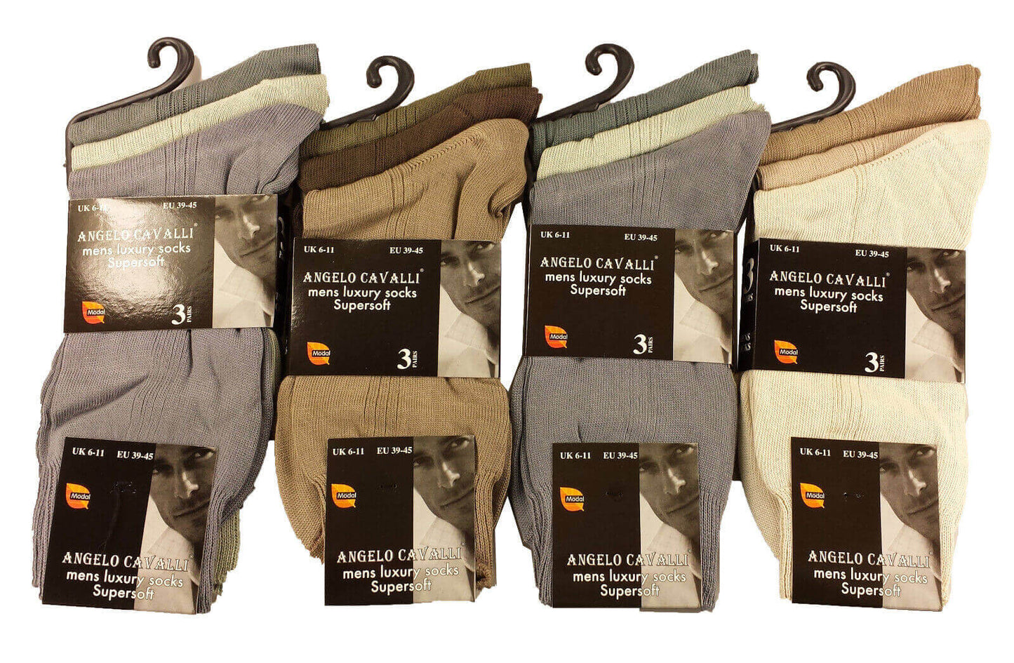 6 Pairs Mens Luxury Super Soft Cotton Modal Dress Socks Lightweight Comfortable Breathable Formal Business Socks in Assorted Colours UK Sizes 6-11 EU Sizes 39-45 by Sock Stack. Buy now for £7.00.