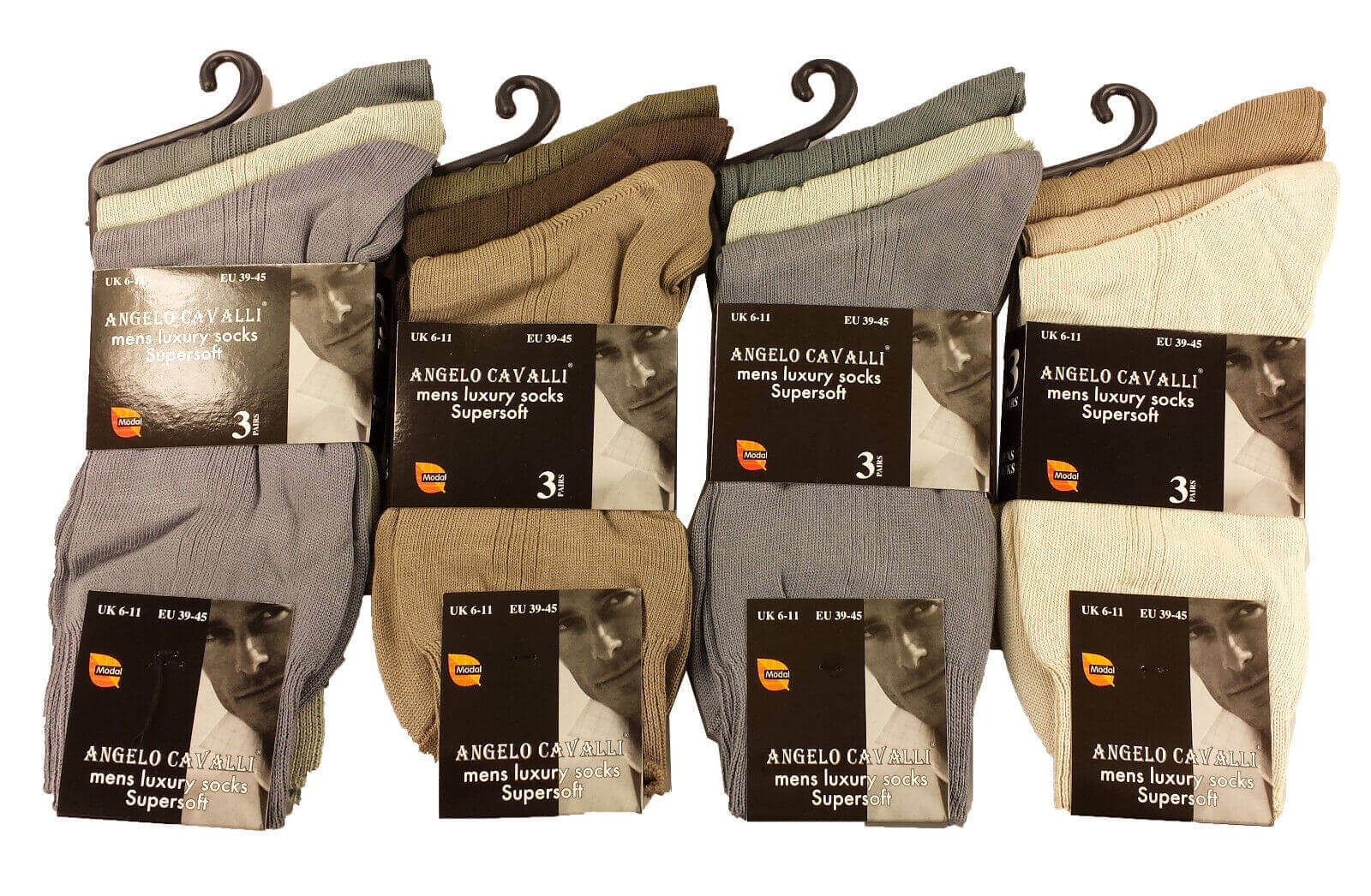 6 Pairs Mens Luxury Super Soft Cotton Modal Dress Socks Lightweight Comfortable Breathable Formal Business Socks in Assorted Colours UK Sizes 6-11 EU Sizes 39-45 by Sock Stack. Buy now for £7.00.